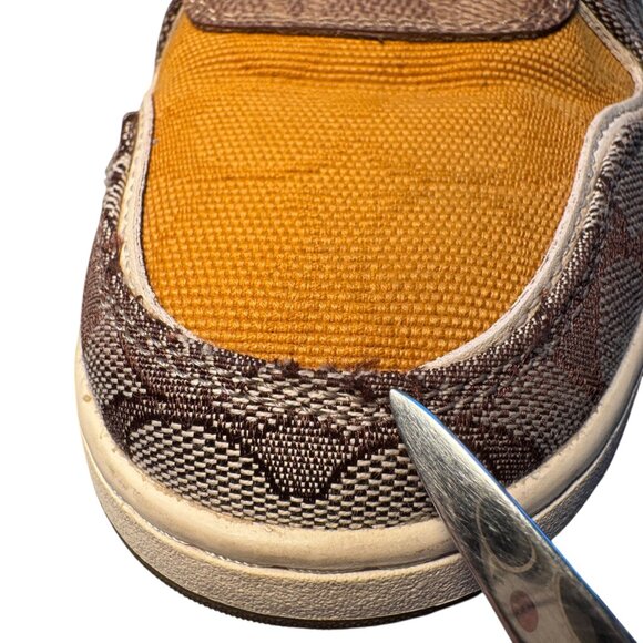 COACH C201 Mixed Media Signature Sneakers Size 9B, EUR 39.5 Preppy Coach Logo - Picture 14 of 16